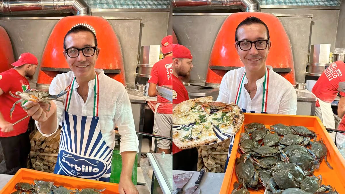  Pizza con granchio blu e instant blog all'estero italiane 